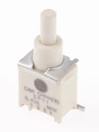 Produktfoto 1 von C & K EP Miniaturdruckschalter Tastend Oberfläche Ø 13 mm, SPST / 400mA, IP57