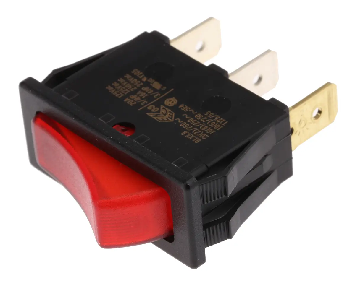 Produktfoto 1 von Molveno Panel Kippschalter SPST Ein-Neutral-Ein Ein-Aus, 20 A Beleuchtet, IP58, IP88