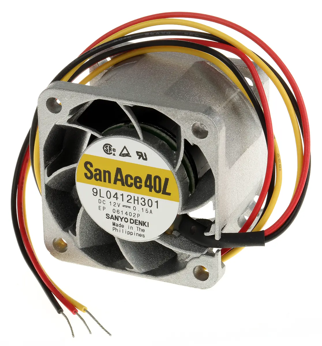 Produktfoto 1 von Sanyo Denki San Ace 9L DC-Axiallüfter, Kugellager, 12 V dc / 1.8W, 40 x 40 x 28mm, 8400U/min, 22m³/h