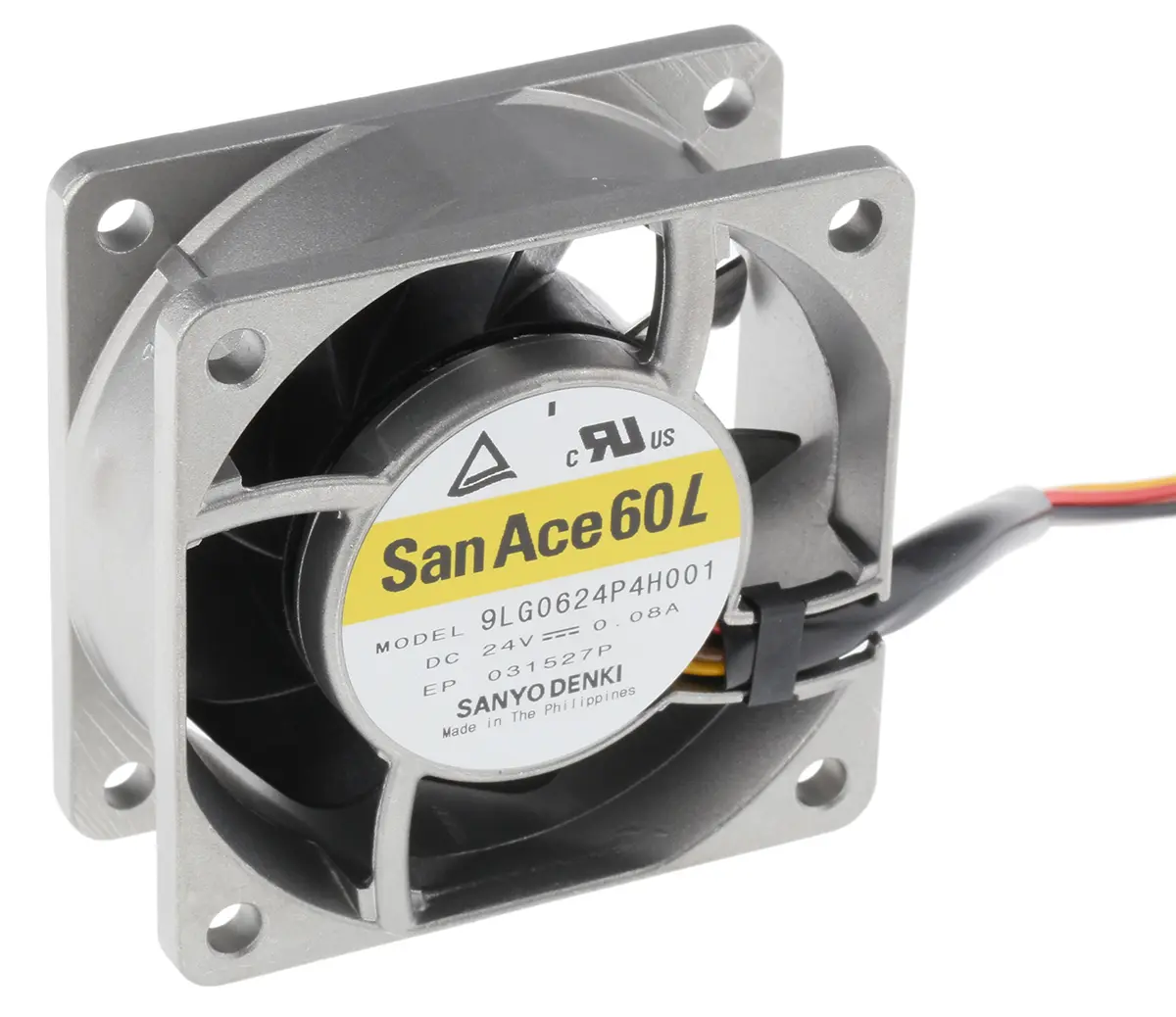Produktfoto 1 von Sanyo Denki San Ace 9LG DC-Axiallüfter, Kugellager, 24 V dc / 1.92W, 60 x 60 x 25mm, 6150U/min, 47m³/h