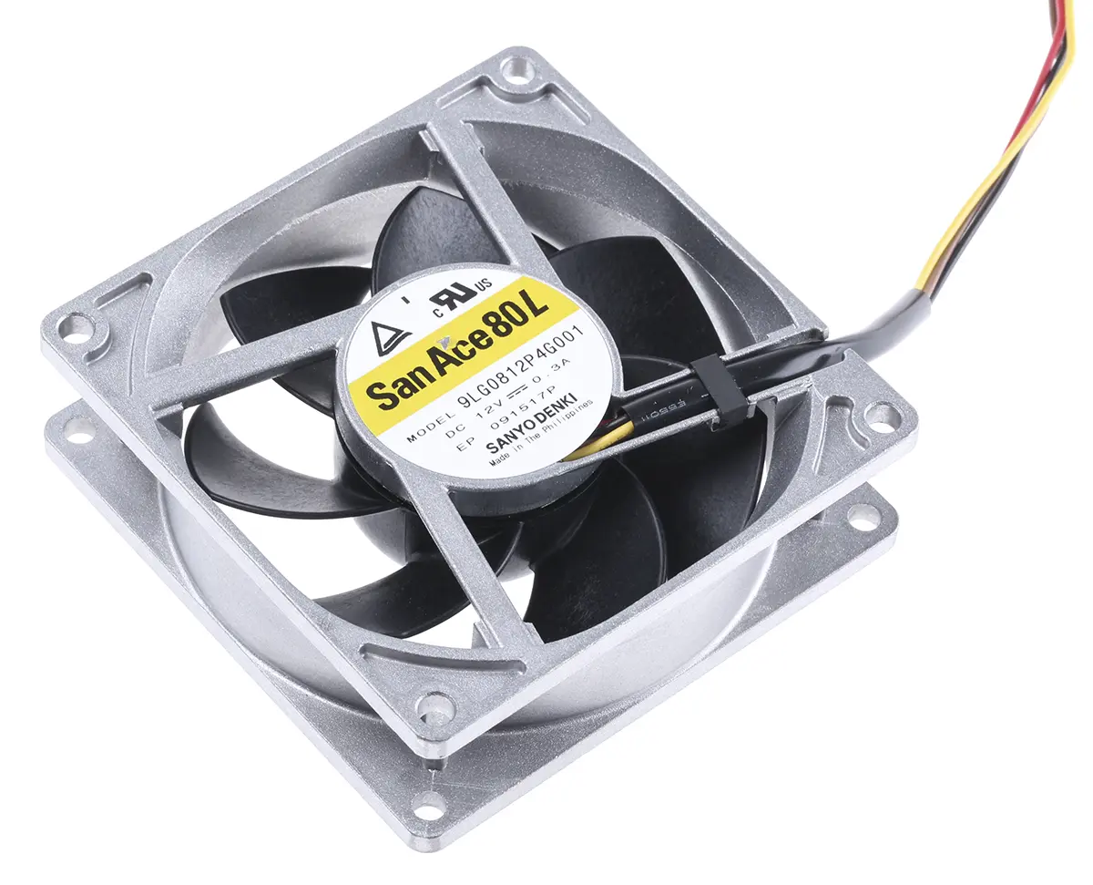 Produktfoto 1 von Sanyo Denki San Ace 9LG DC-Axiallüfter, Kugellager, 12 V dc / 3.6W, 80 x 80 x 25mm, 5500U/min, 92m³/h