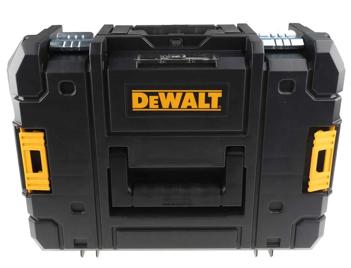 Produktfoto 1 von DeWALT Kunststoff Werkzeugbox Gelb, Schwarz, L. 331.7 mm B. 440 mm H. 331.7 mm, 30.0 kg, Vorhängeschloss
