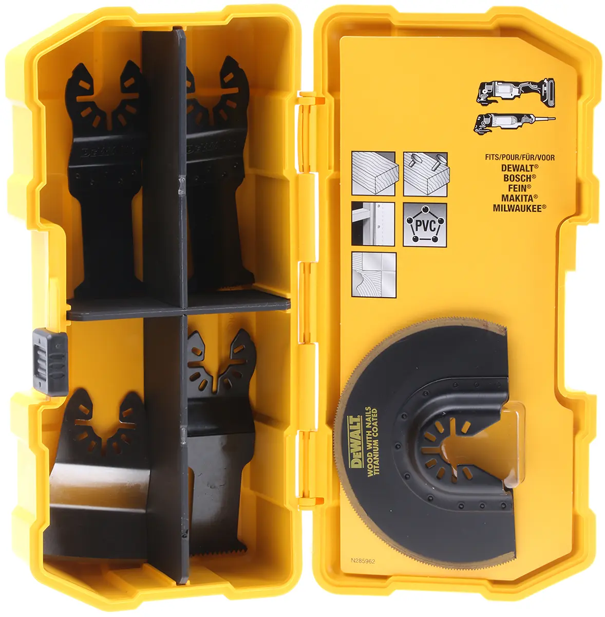 Produktfoto 1 von DeWALT Vibrationssägeblätter-Satz 5