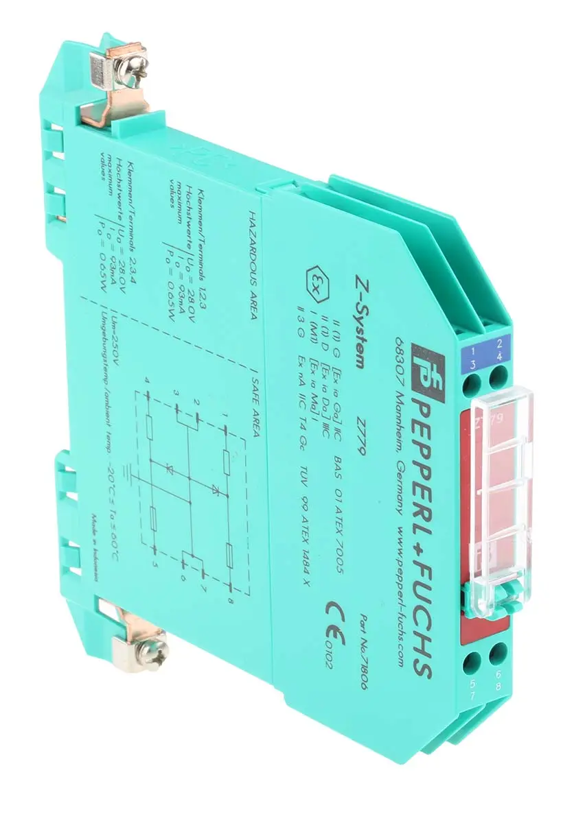 Produktfoto 1 von Pepperl + Fuchs Zenerbarriere 2-kanalig 27 V dc ATEX