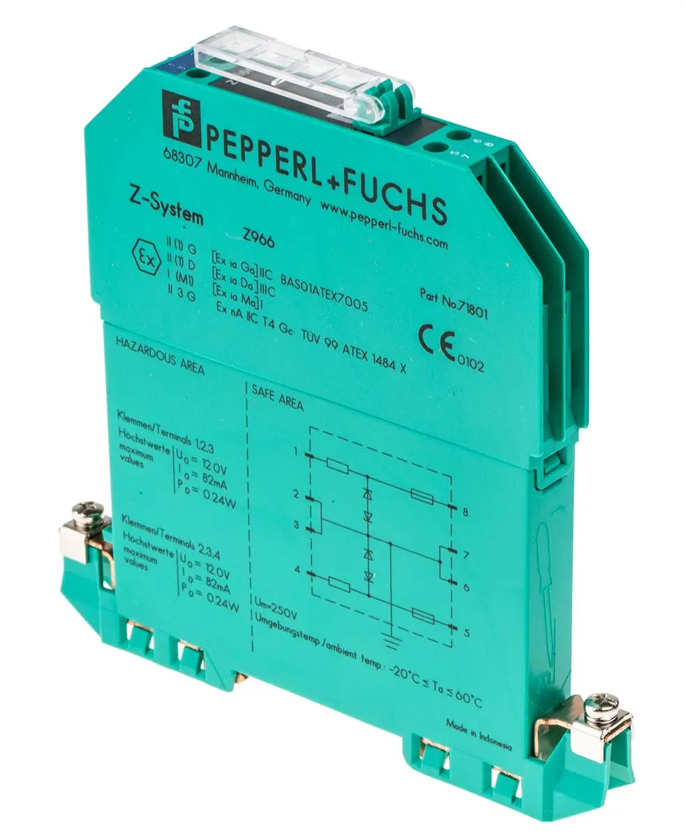 Produktfoto 1 von Pepperl + Fuchs Zenerbarriere 2-kanalig 11.1 V ac ATEX