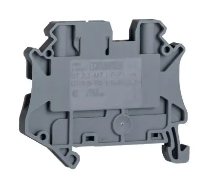 Produktfoto 1 von Phoenix Contact UT 2.5-TG Klemmlieste abtrennen 1 Grau, 2.5mm², 400V Schraubbefestigung