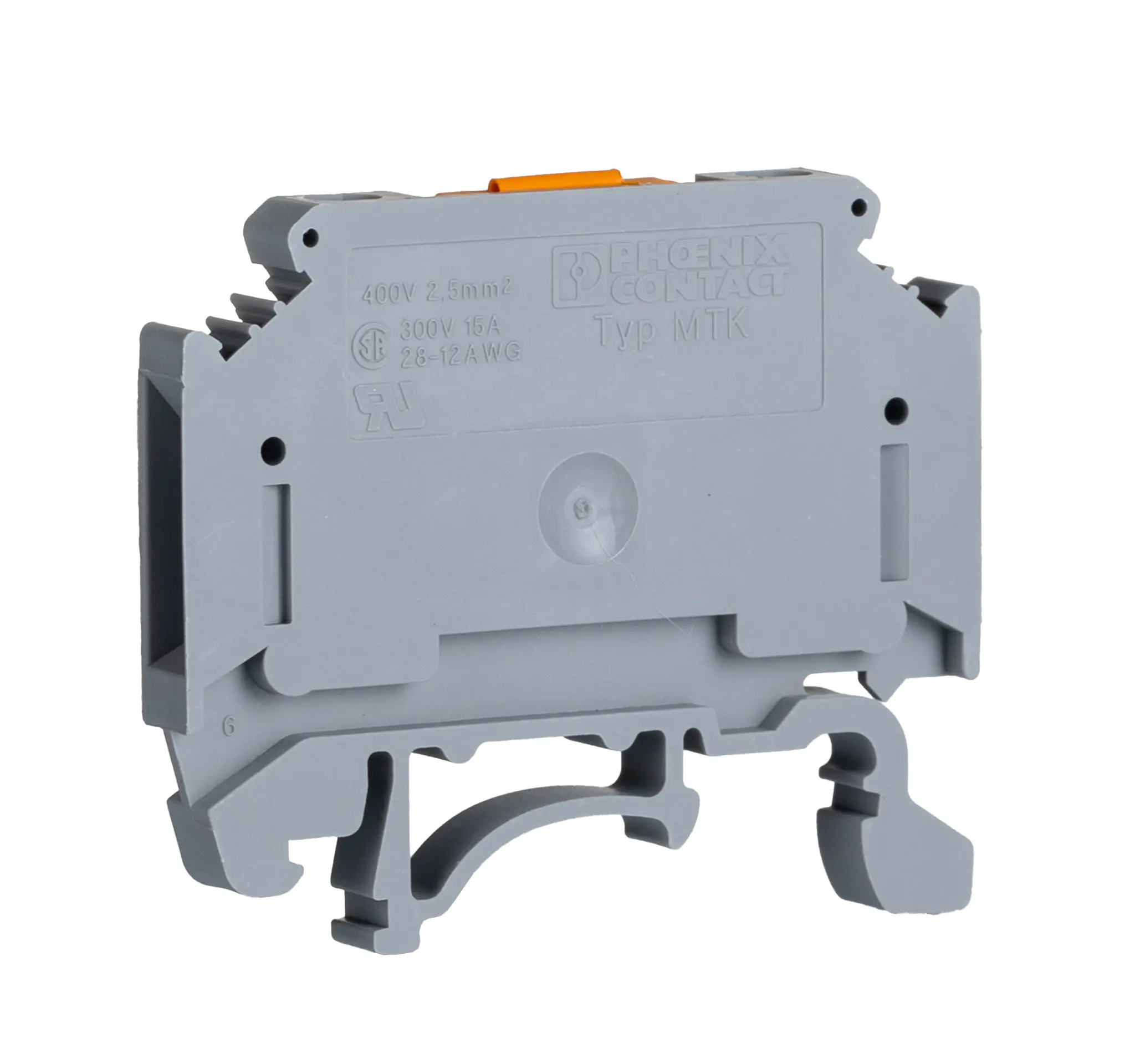 Produktfoto 1 von Phoenix Contact MTK Klemmlieste abtrennen 1 Grau, 0.2 to 4 mm², 400 V Schraubbefestigung