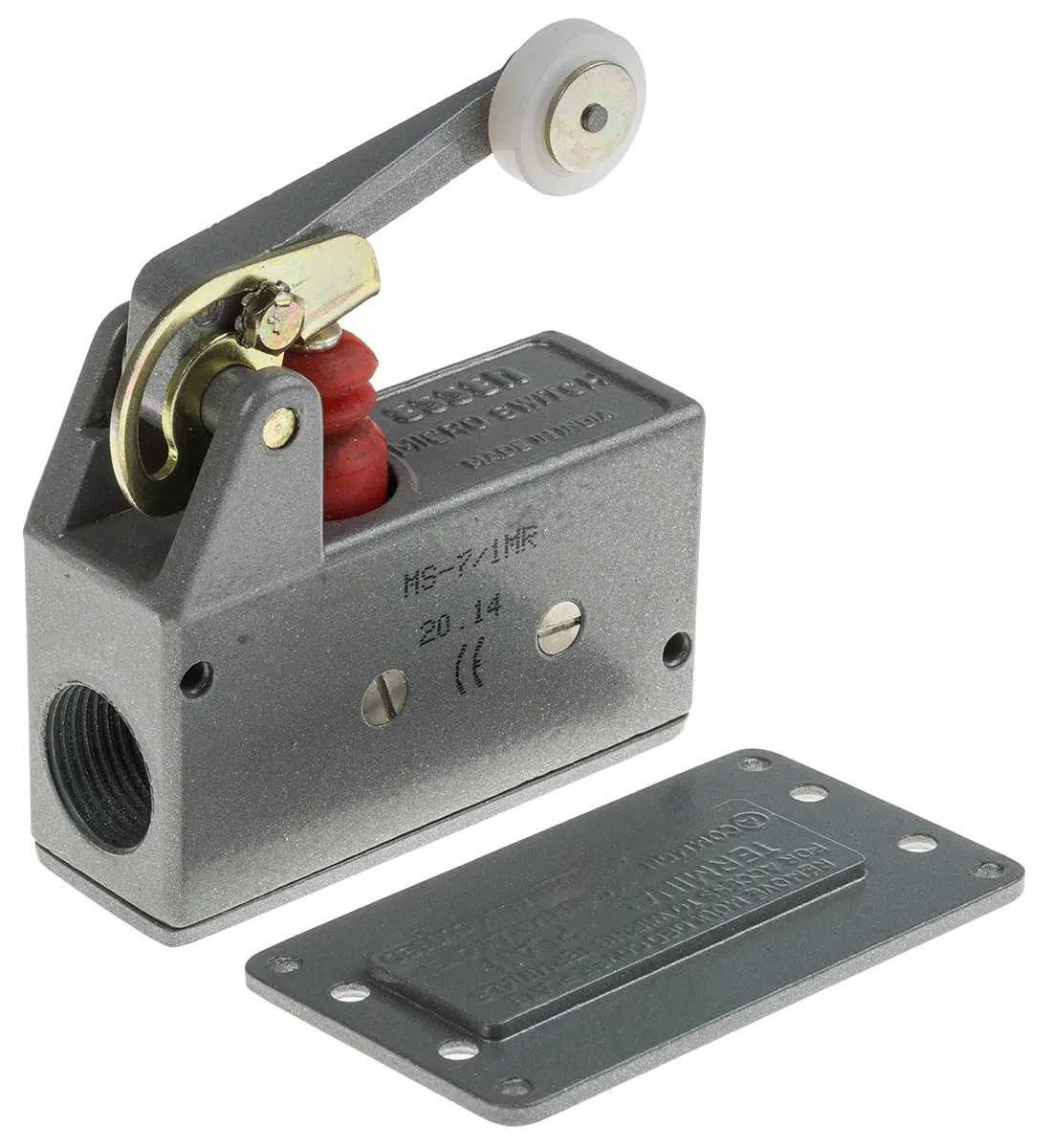 Produktfoto 1 von RS PRO Mikroschalter Hebel-Betätiger Schraub, 15 A @ 250 V ac, SPST 510 g