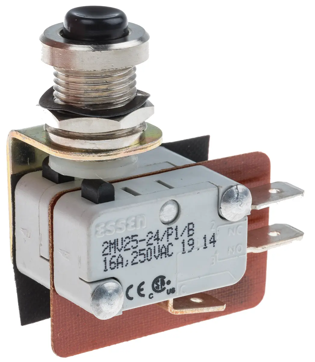 RS PRO Mikroschalter Taste-Betätiger Schnellverbindung, DPST, 250 V ac, 16A 800g - 85 °C