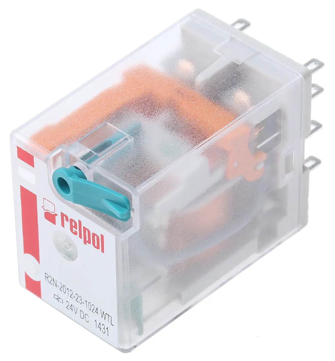 Produktfoto 1 von Relpol R15 Leistungsrelais 24V Spule 2-poliger Umschalter Oberfläche 12A 640 Ω 900 mW