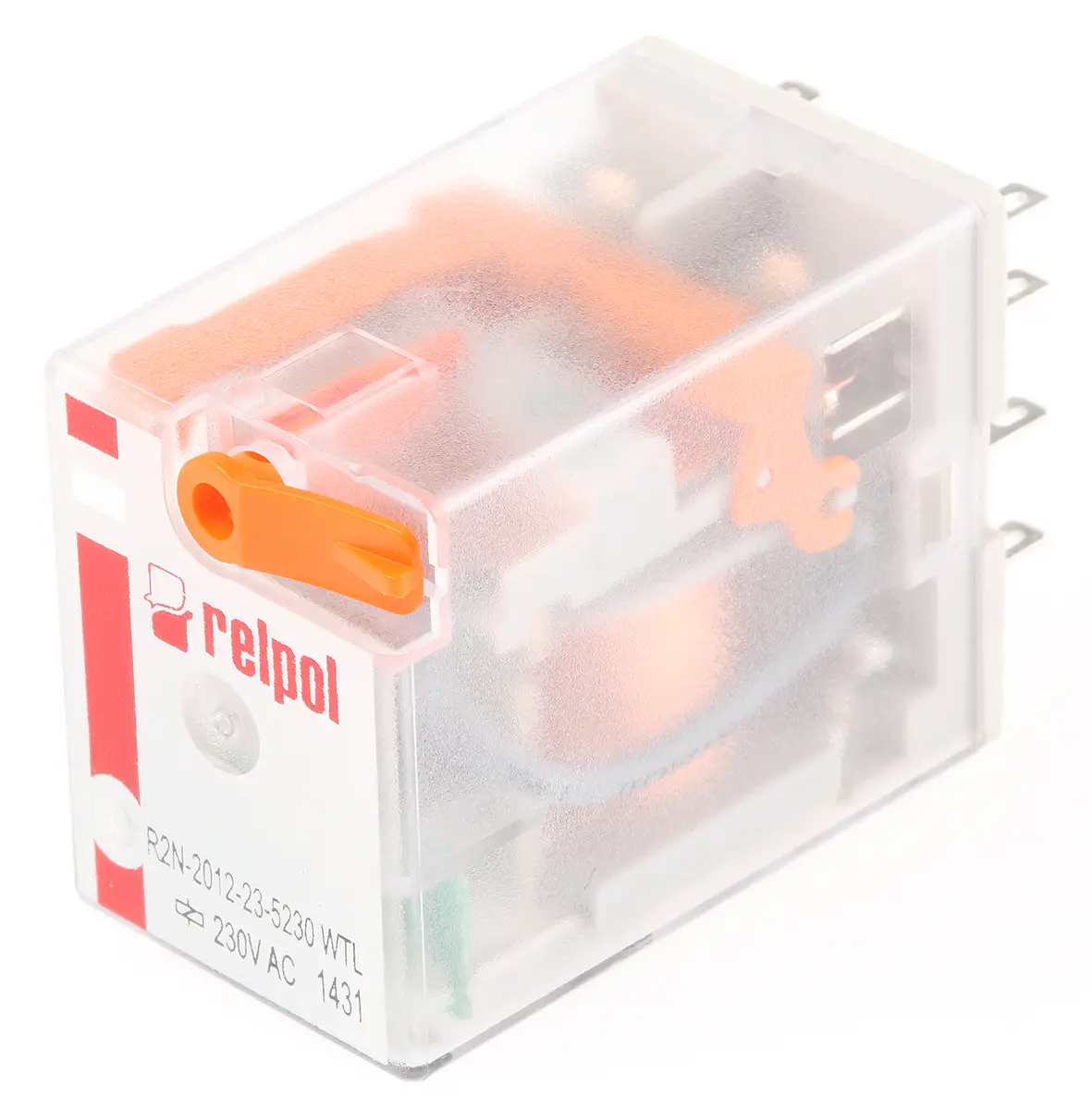 Produktfoto 1 von Relpol R15 Leistungsrelais 230V Spule 2-poliger Umschalter Oberfläche 12A 16.1 kΩ 1.6 W