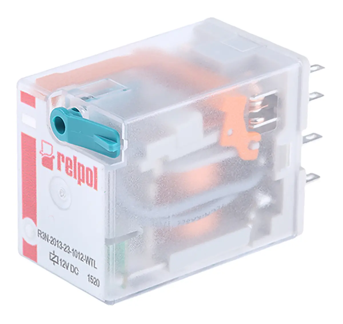 Produktfoto 1 von Relpol R15 Leistungsrelais 12V Spule Dreipoliger Umschalter Oberfläche 10A 160 Ω 900 mW