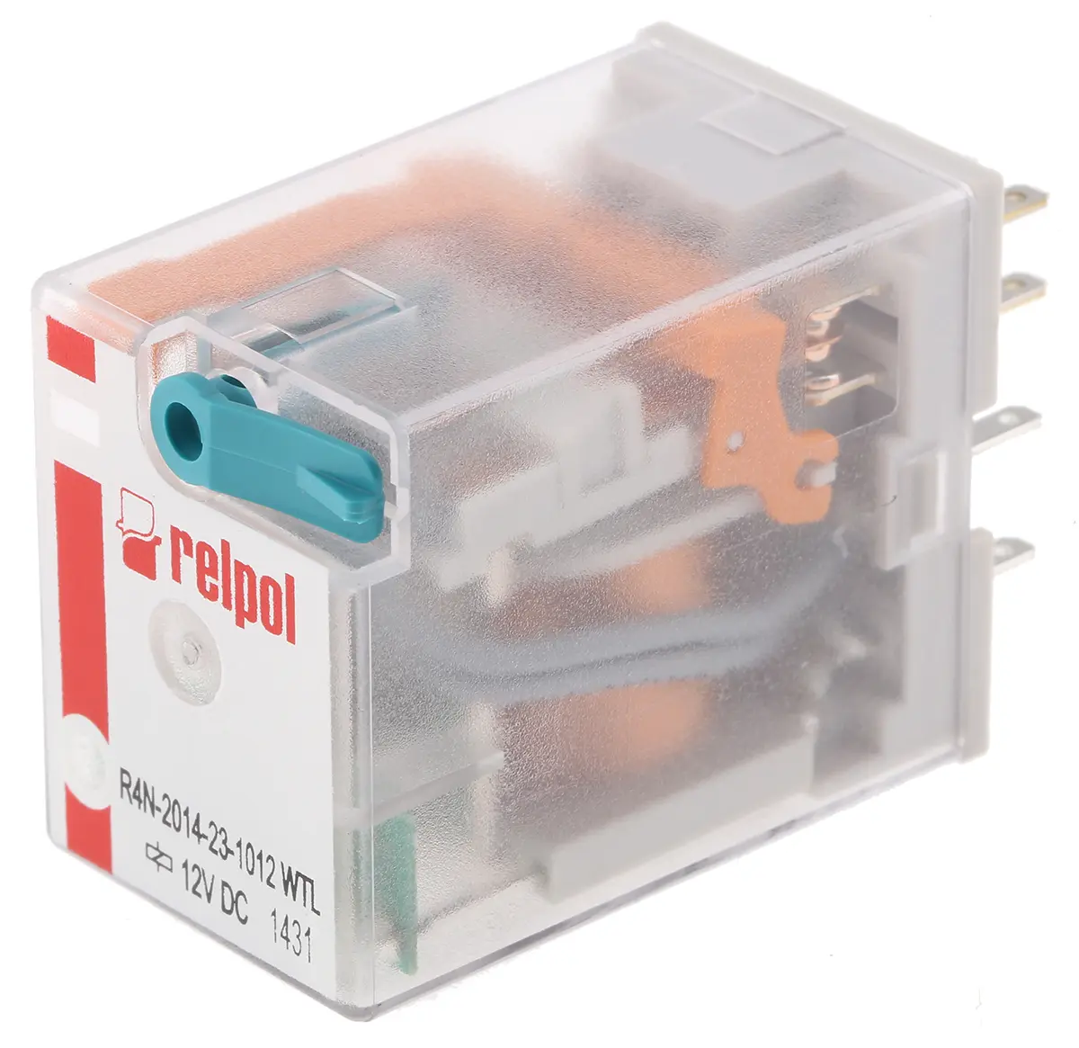 Produktfoto 1 von Relpol R15 Leistungsrelais 12V Spule 4-poliger Schließer Oberfläche 6A 160 Ω 900 mW