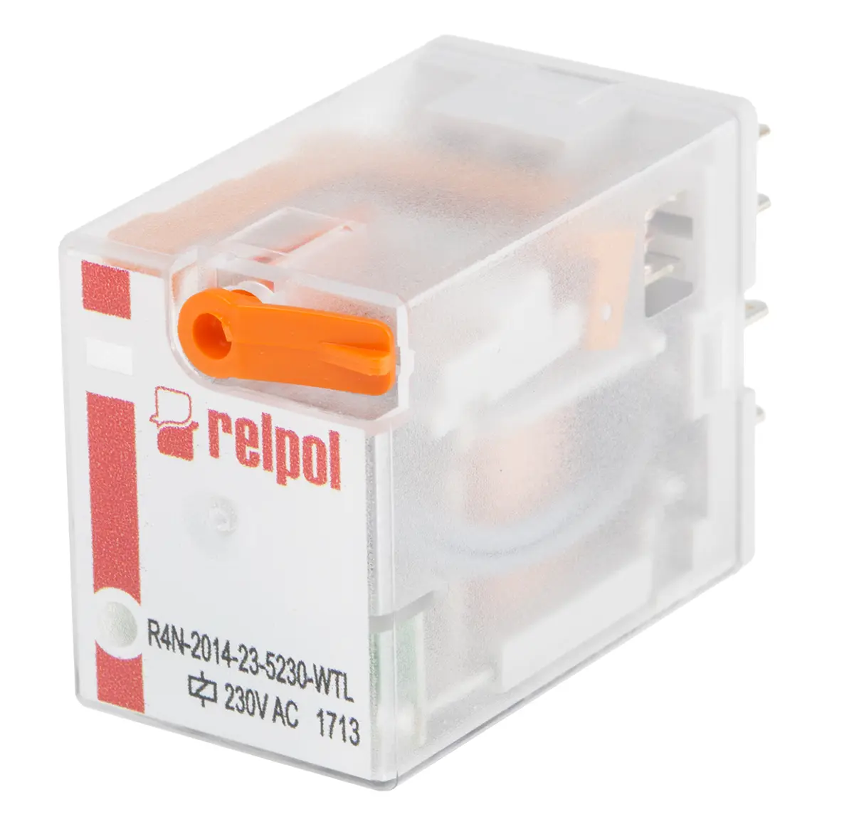 Produktfoto 1 von Relpol R4N Leistungsrelais 230V ac Spule 4-poliger Schließer 6A 16.1 kΩ 1.6 W