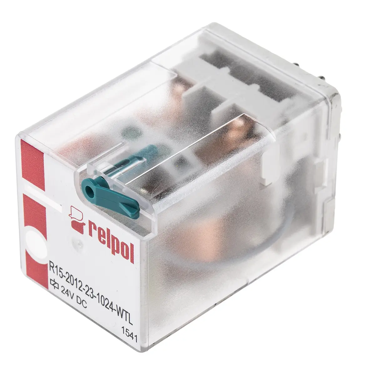 Produktfoto 1 von Relpol R15 Leistungsrelais 24V dc Spule 2-poliger Umschalter 10A 430 Ω 1.5 W