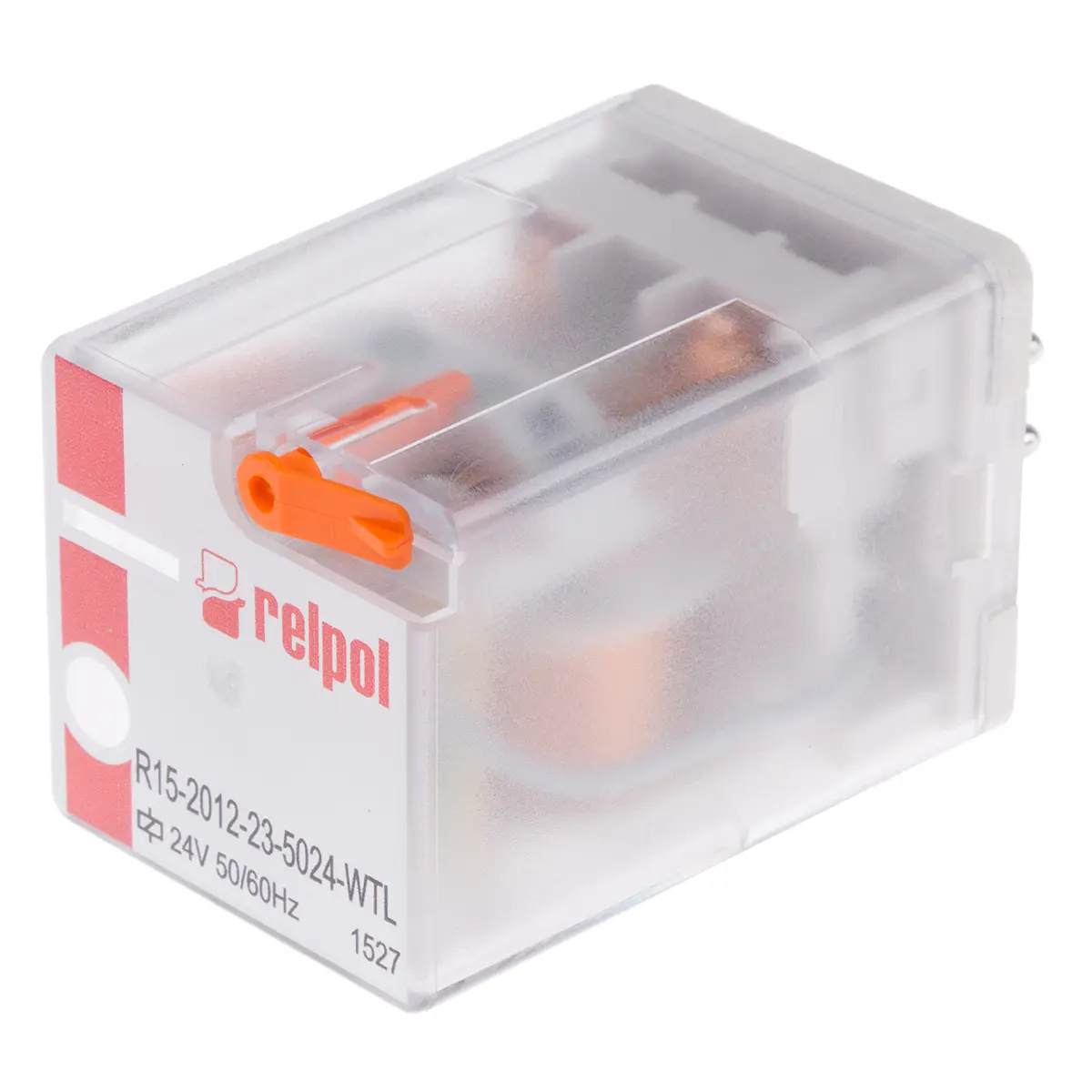 Produktfoto 1 von Relpol R15 Leistungsrelais 24V ac Spule 2-poliger Umschalter 10A 75 Ω 2.8 W