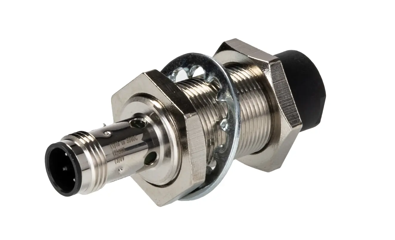 Produktfoto 1 von Omron E2B M18 Näherungssensor Induktiv, Gewinderohr 16 mm PNP 12 → 24 V dc / 200 mA NC, IP67