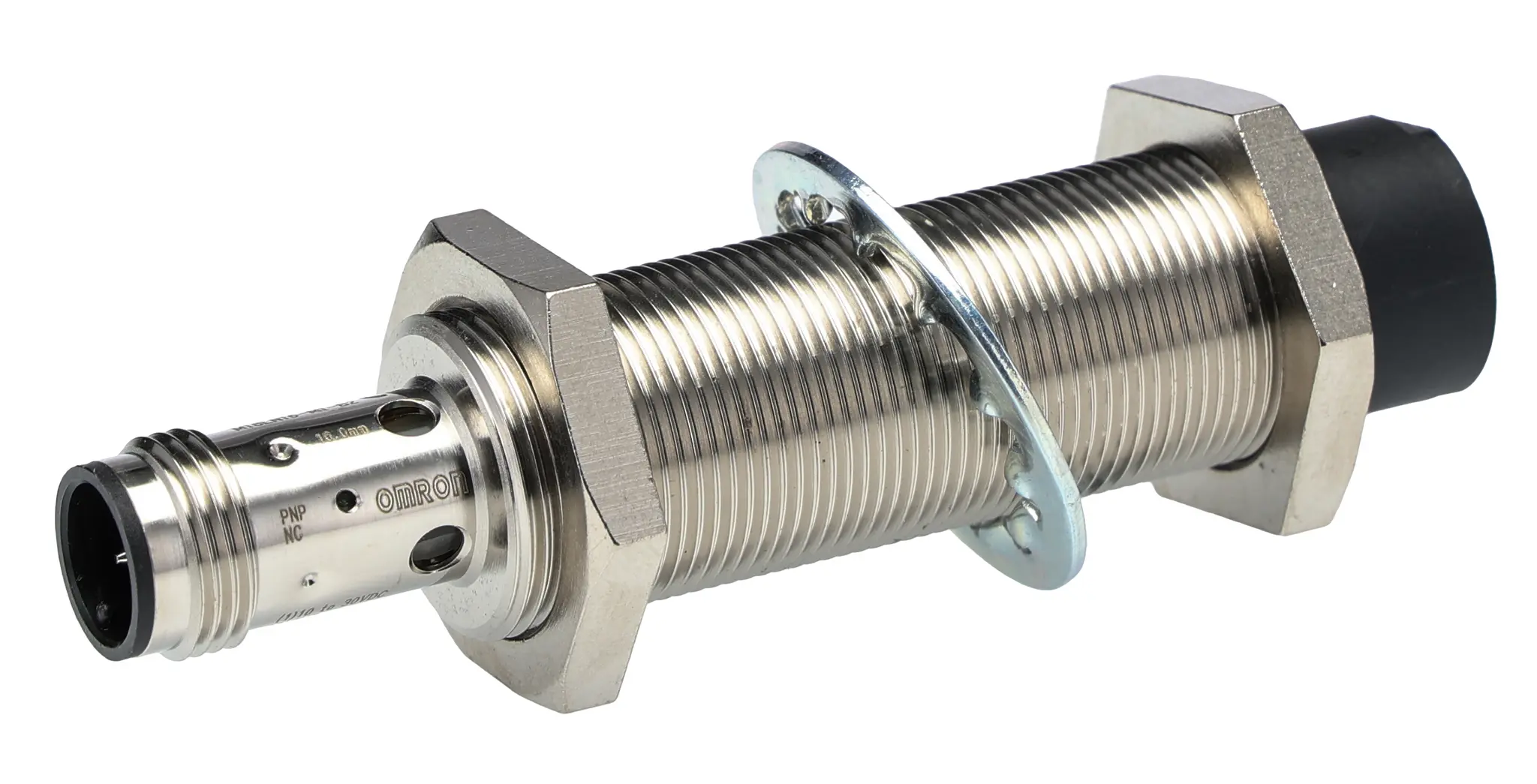Produktfoto 1 von Omron E2B M18 Näherungssensor Induktiv, Gewinderohr 16 mm PNP 12 → 24 V dc / 200 mA NC, IP67
