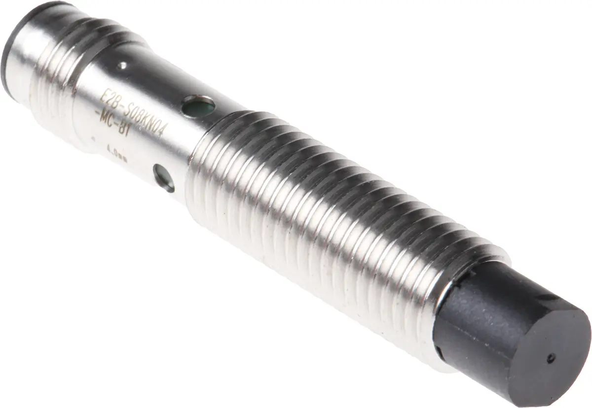 Produktfoto 1 von Omron E2B M8 Näherungssensor Induktiv, Gewinderohr 4 mm PNP 12 → 24 V dc / 200 mA NO, IP67