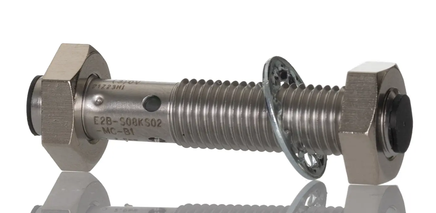 Produktfoto 1 von Omron E2B M8 Näherungssensor Induktiv, Gewinderohr 2 mm PNP 10 → 30 V DC / 200 mA NO, IP67