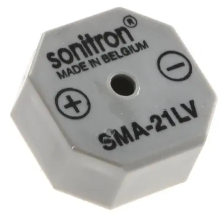 Produktfoto 1 von Sonitron Summer Dauerbetrieb, 87 dB, Oberfläche 9.5 mm, 6V dc 21 mm, 2 V dc, Innen-, ø 21 mm