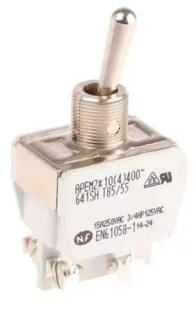 Produktfoto 1 von APEM Panel Kippschalter SPST, Ein-Aus, 24 V dc, 10A, Schraube