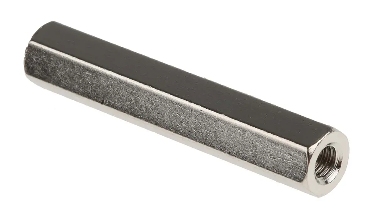 Produktfoto 1 von RS PRO Abstandhalter, Länge 40 mm, Messing, Sechskant M4 M4, 7 mm 10 mm