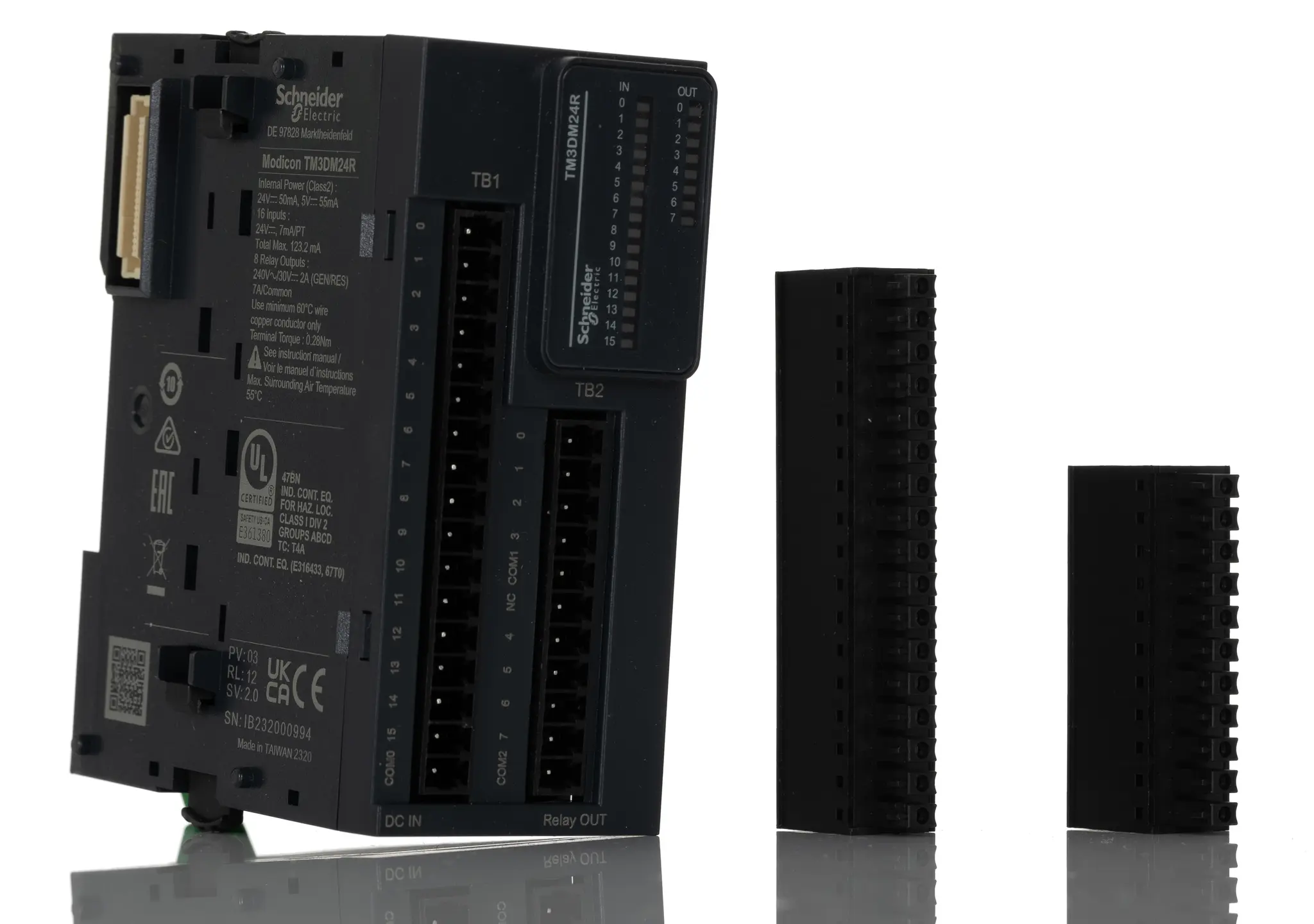 Produktfoto 1 von Schneider Electric TM3 SPS-E/A Modul für Modicon M221, Modicon M241, Modicon M251 16 x Diskret Eingang / 8 x Modicon