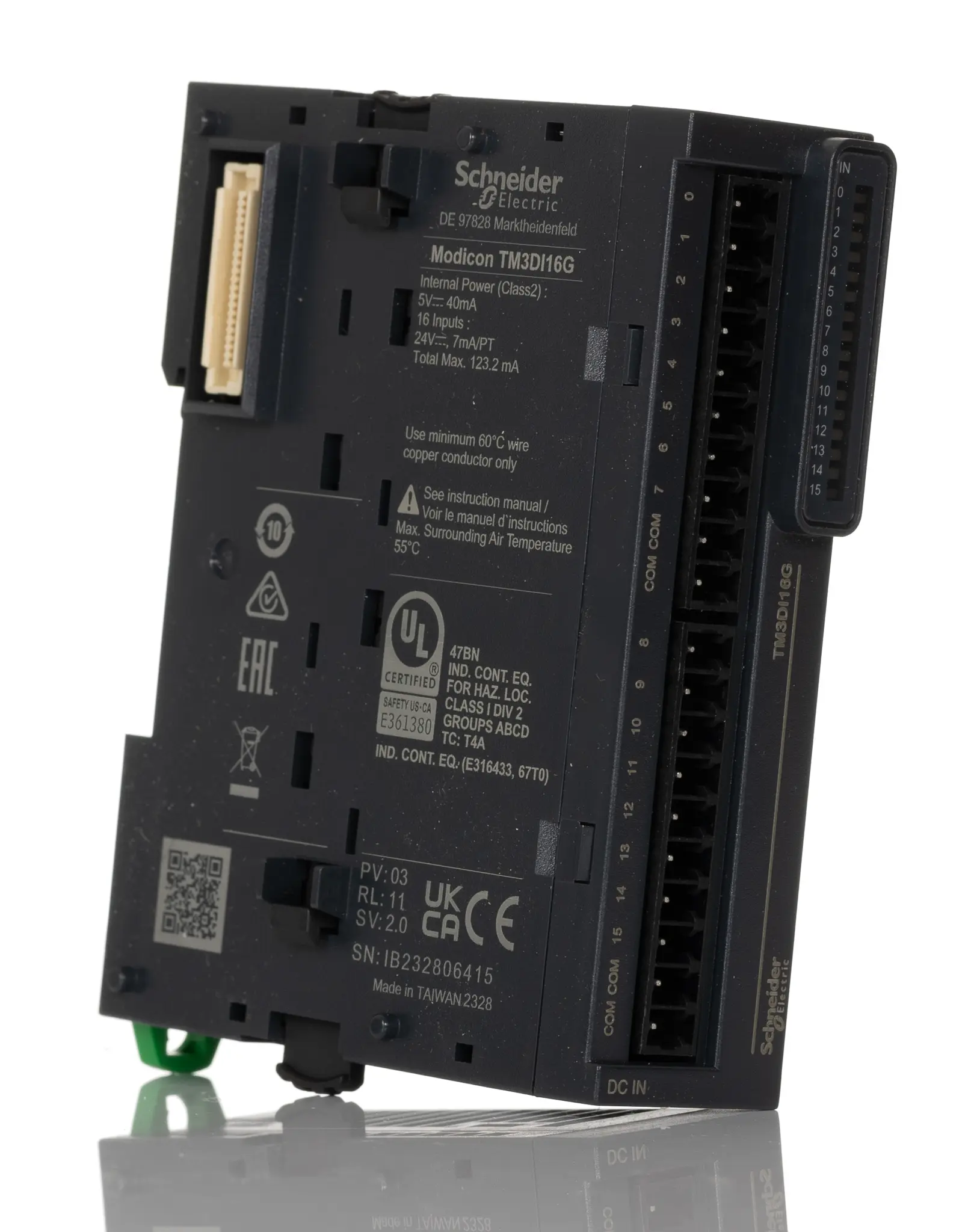 Produktfoto 1 von Schneider Electric TM3 SPS-E/A Modul für Modicon M221, Modicon M241, Modicon M251 16 x Modicon TM3 Eingang Modicon TM3