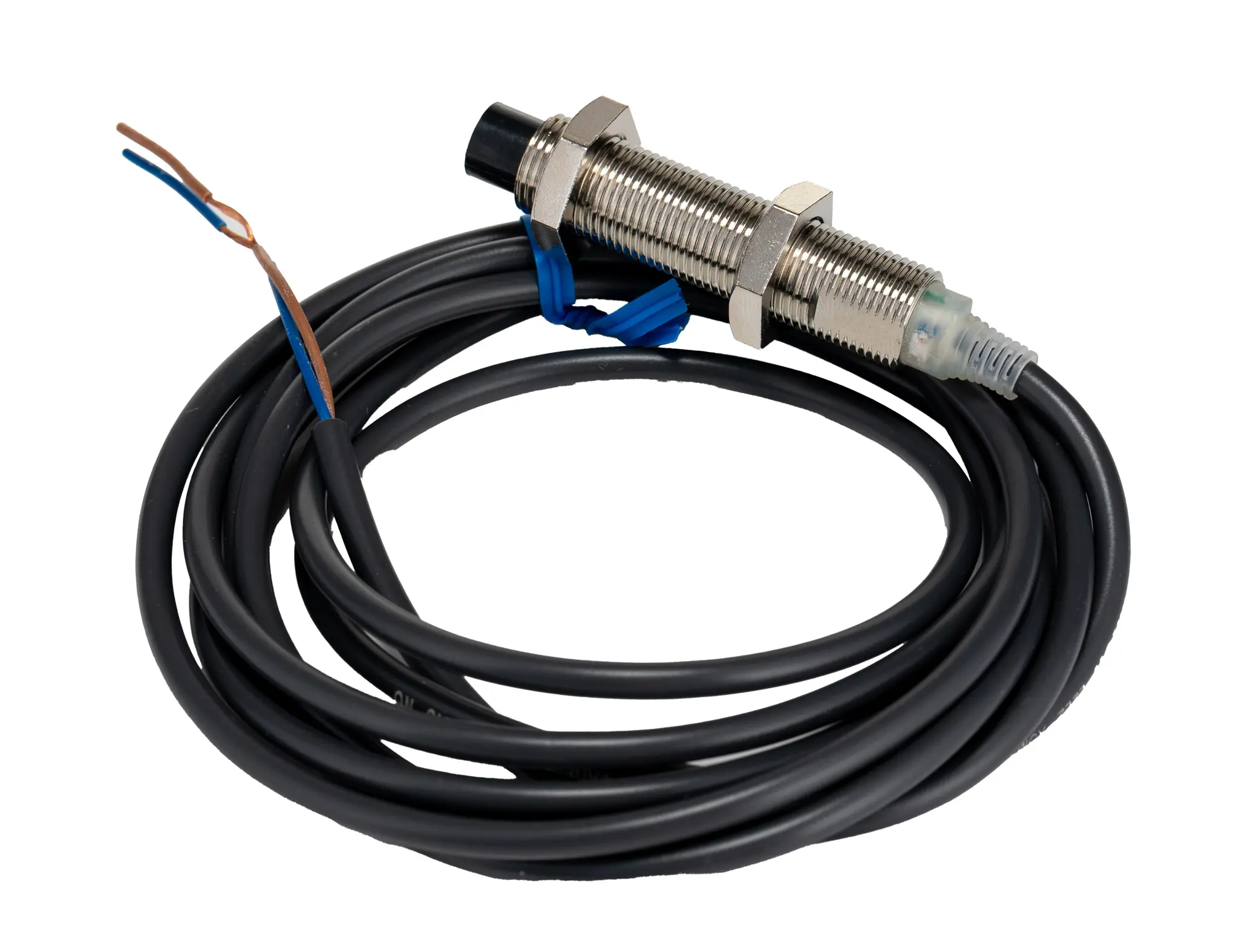 Produktfoto 1 von Omron E2E2 M12 Näherungssensor Induktiv, Gewinderohr 5 mm 2-Draht 24 → 240 V ac / 200 mA NO, IP67