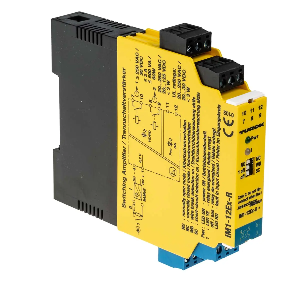 Produktfoto 1 von Turck Trennbarriere 1-kanalig 20V ac, 250 V ac ATEX, IECEx