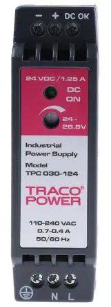 Produktfoto 1 von TRACOPOWER TPC DIN-Schienen Netzteil Geschalteter Modus 375 V dc, 264V ac Wechselstrom/Gleichstrom / 1.25 A 28.8V dc DC
