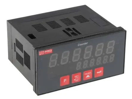 Produktfoto 1 von RS PRO Zähler Zähler LED-Display Automatisch und manuell 6-stellig 24V, Impuls, max. 20 kHz