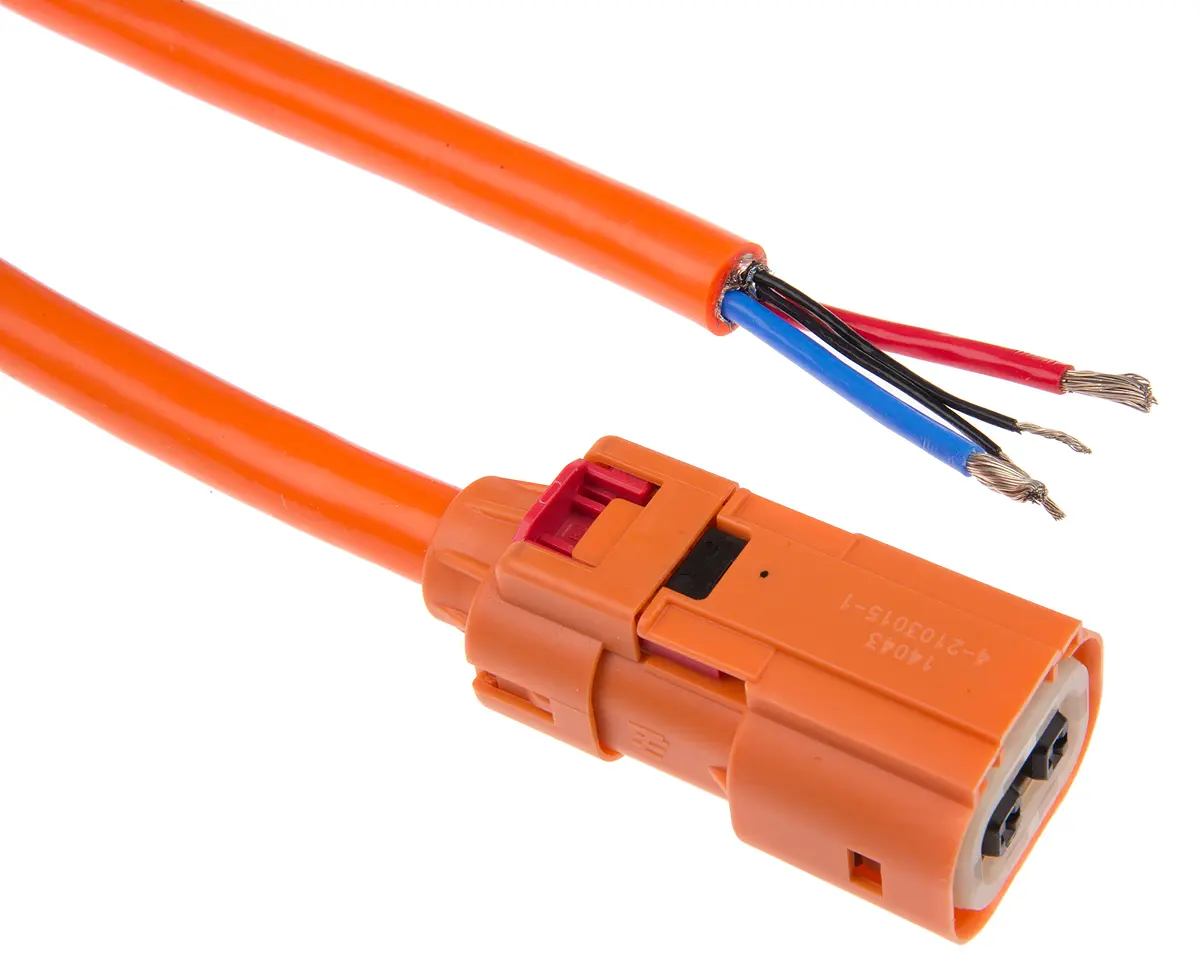 Produktfoto 1 von TE Connectivity EV-Ladekabel, 40 A Nennstrom, 2 m, Abgeschlossen, 600 V, IP69K, 4-adrig