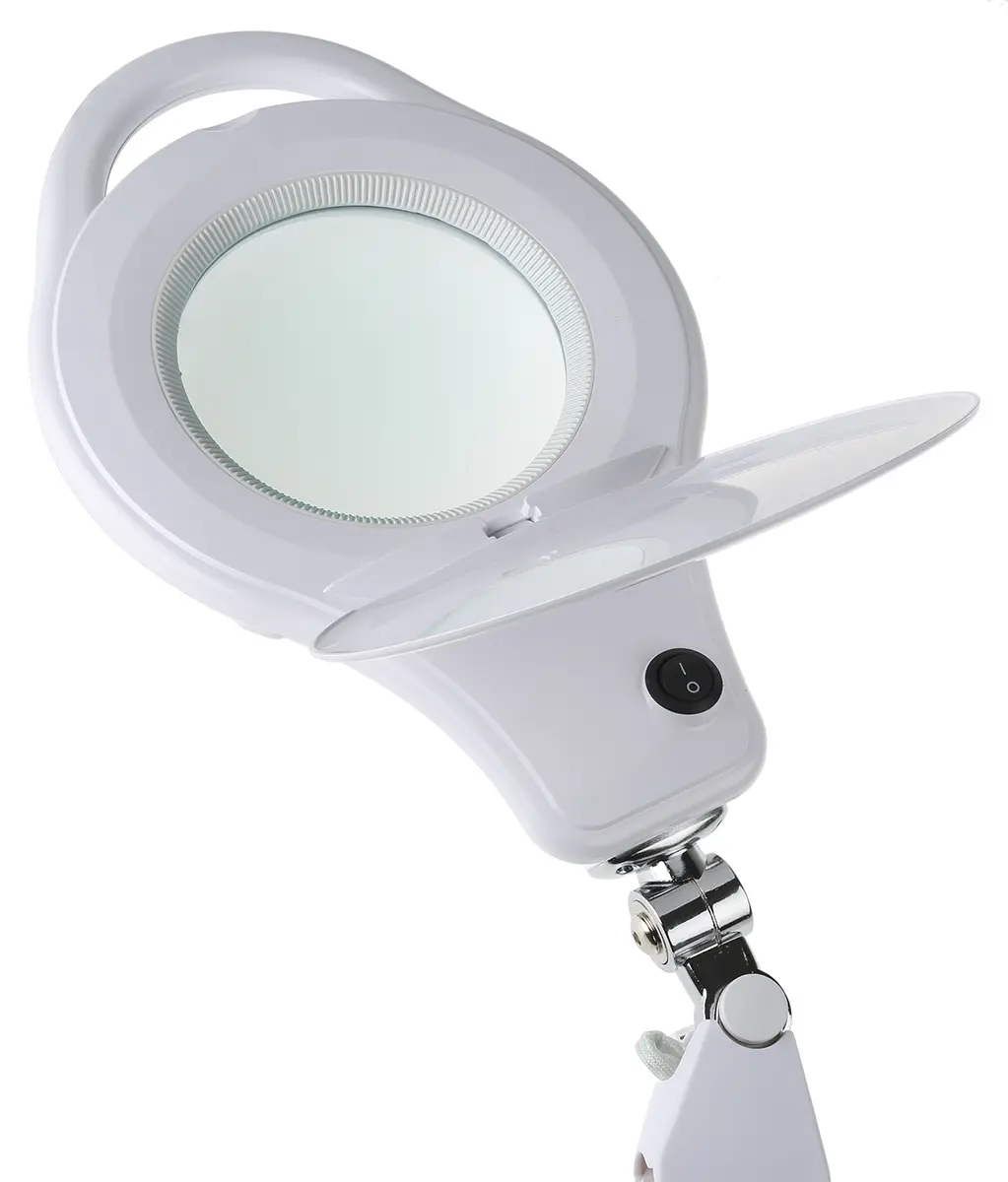 RS PRO LED Lupenleuchte Tischklemmenbefestigung, 125 mm Linse 125 mm, 8 W / 240 V ac, 3-polig (Global), Typ C