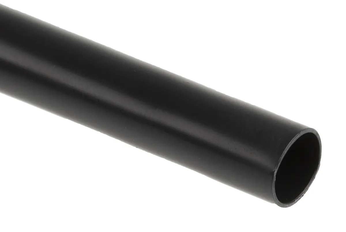 Produktfoto 1 von TE Connectivity RMW Wärmeschrumpfschlauch, Polyolefin Schwarz, Ø 10 mm Schrumpfrate 3:1, Länge 1.2m