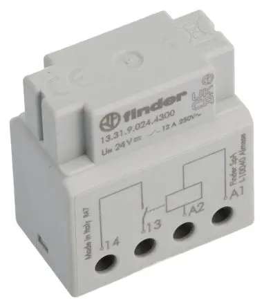 Produktfoto 1 von Finder 13 Leistungsrelais 24V dc Spule SPST 12A 400 mW
