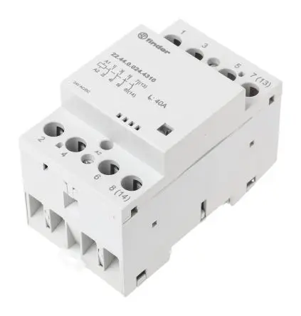 Produktfoto 1 von Finder 22 Schütz 24V ac/dc-Spule, 4-polig / 40 A 5 W 4 Schließer
