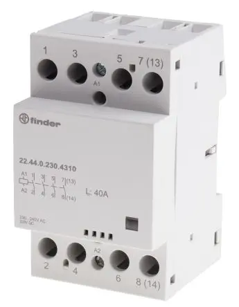 Produktfoto 1 von Finder 22 Schütz 230V ac/dc-Spule, 4-polig, 480V ac, 400 V ac / 40 A 6 VA 4 Schließer