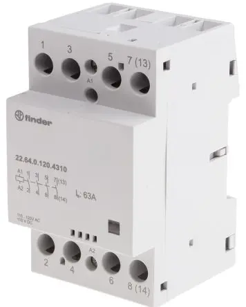 Produktfoto 1 von Finder 22 Schütz 125V ac-Spule, 4-polig / 63 A