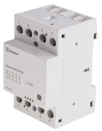 Produktfoto 1 von Finder 22 Schütz 24V ac/dc-Spule, 4-polig, 400V ac, 480 V ac / 63 A 6 VA 3 Schließer, 1 Öffner