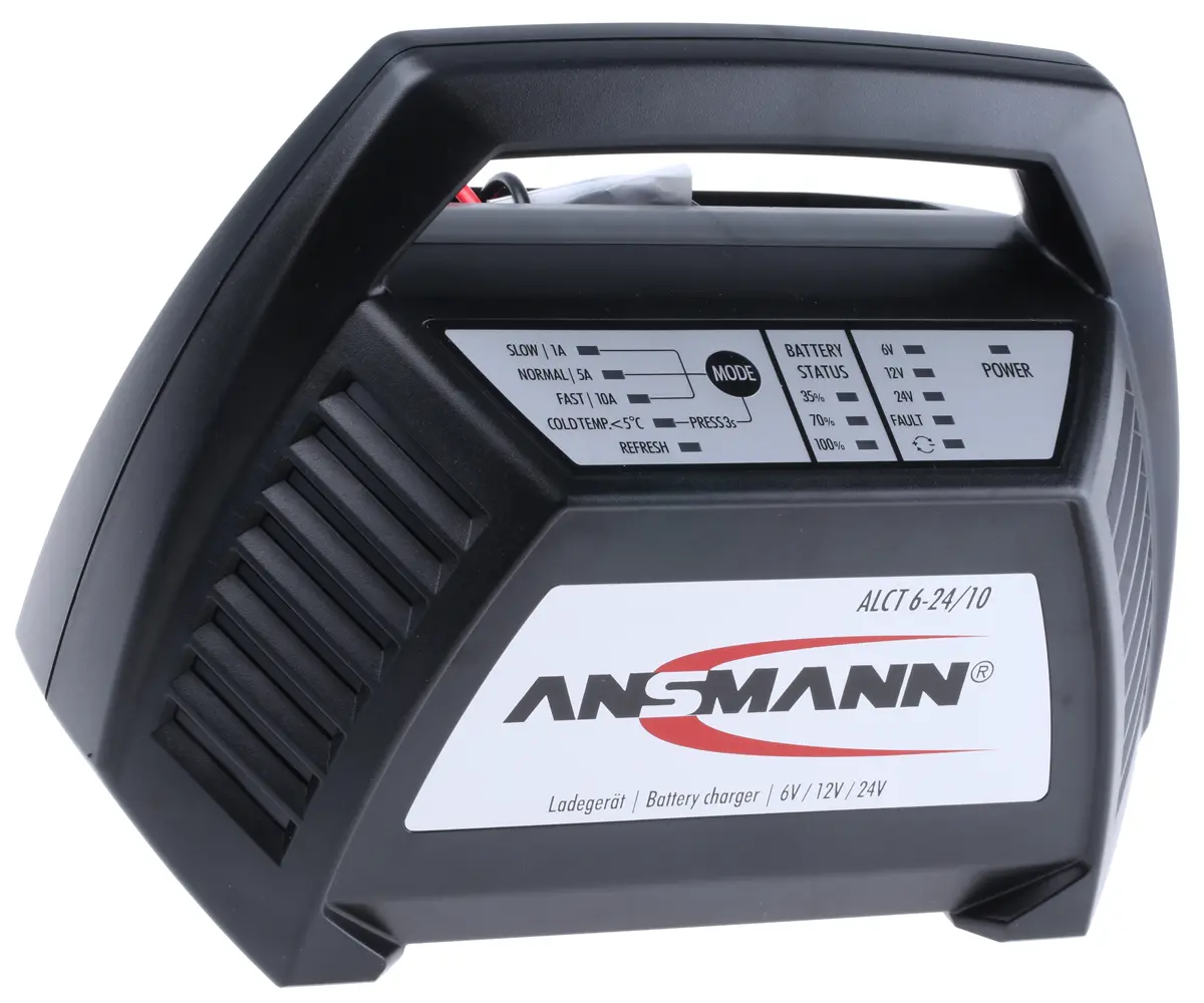 Produktfoto 1 von Ansmann ALCT 6-24/10 Akkuladegerät, 12 V, 24 V, 6 V Bleiakku/10 A Bleiakku