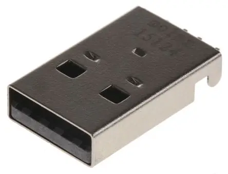 Produktfoto 1 von Molex, gewinkelt 4803 USB-Steckverbinder Stecker USB Typ A 1, Oberfläche USB 2.0