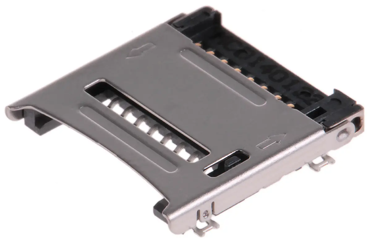 Produktfoto 1 von Molex 47219 MicroSD, Gerade Steckverbinder für Speicherkarten Buchse, 8-polig Lot, Raster 1.1 mm, Abdeckung mit