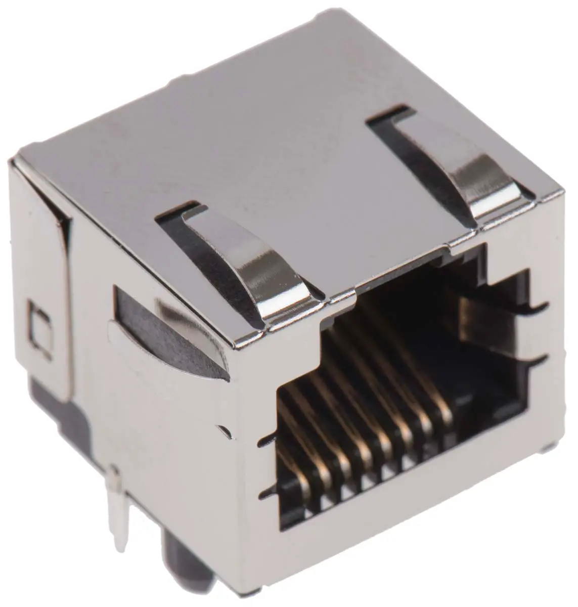 Molex 43860 Buchse Cat3 RJ45-Steckverbinder, 1-Port 8-polig Abgeschirmt Durchsteckmontage gewinkelt