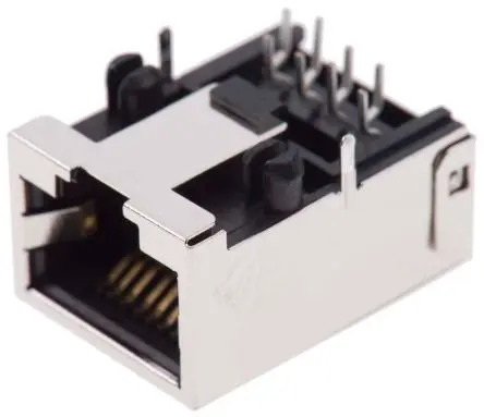 Molex 44661 Buchse Cat.5, Cat5e RJ45-Steckverbinder, 1-Port 8-polig Abgeschirmt Durchsteckmontage gewinkelt