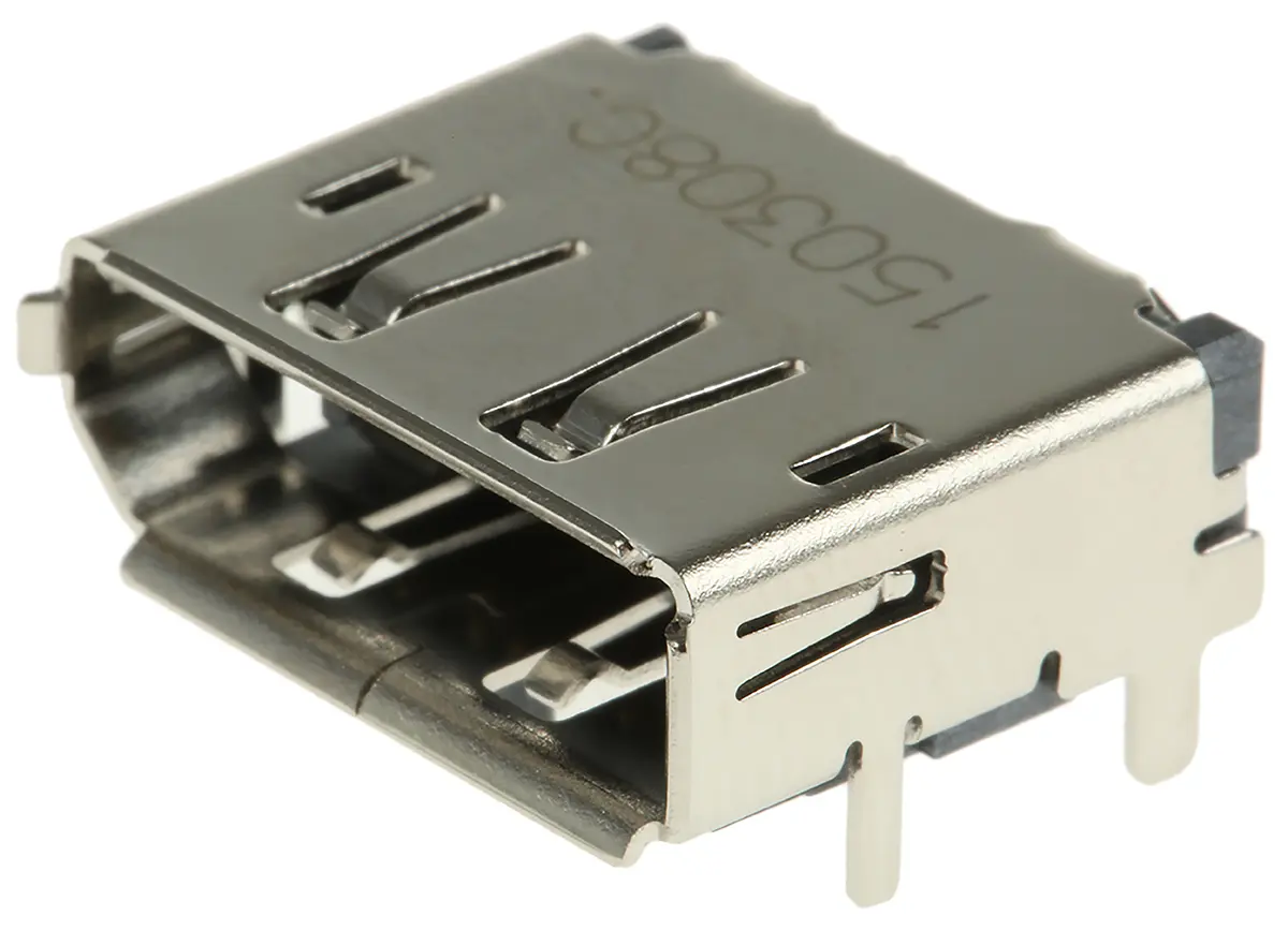 Produktfoto 1 von Molex DisplayPort Leiterplattenbuchse gewinkelt Oberfläche 20-polig / 2-reihig, Raster 0.5 mm Lot