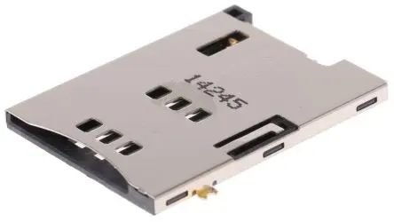 Produktfoto 1 von Molex 47553 SIM, Gerade Steckverbinder für Speicherkarten Buchse, 6-polig Lot, Raster 1.27 mm, Push-Push