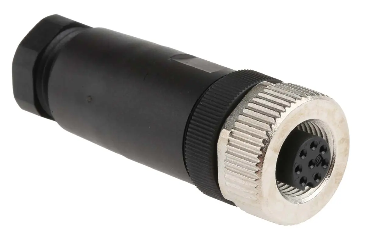 Produktfoto 1 von Phoenix Contact SACC M12 M12 Rundsteckverbinder Buchse 8-polig Buchse 2A Kabel IP40