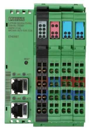 Produktfoto 1 von Phoenix Contact IL ETH BK DI8 DO4 2TX-PAC Buskoppler Buskoppler für Modbus/TCP(UDP)-Protokoll